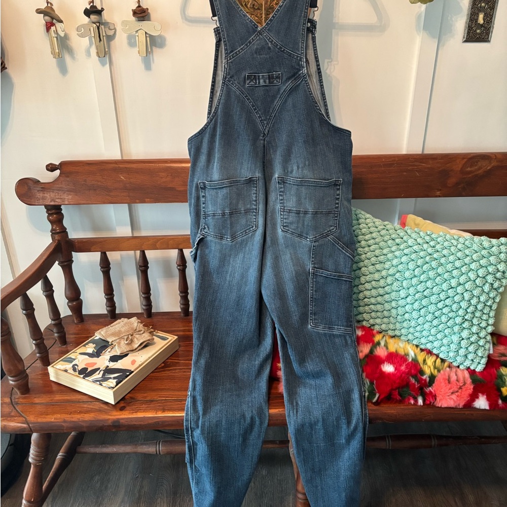 Duluth Trading Co Women's Dark Blue Denim Overalls - Picture 5 of 7